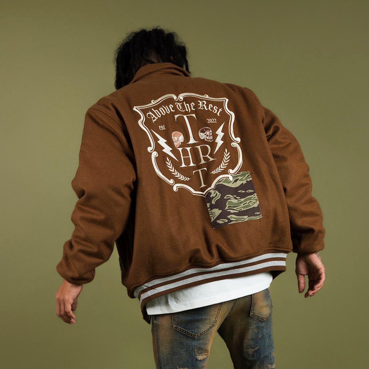 ABOVE THE REST VARSITY JACKET | THRT DENIM