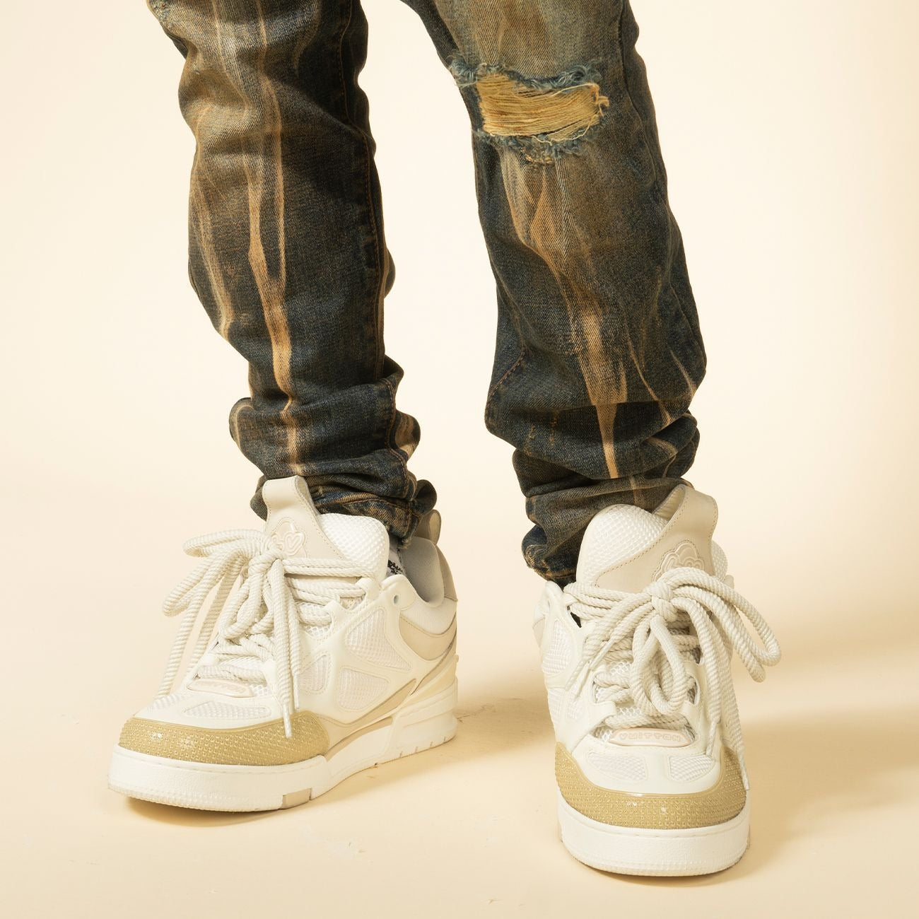 【SATIIIZ】Raed cutting track denim pants 61U+-gHijaL._UY1000_.jpg
